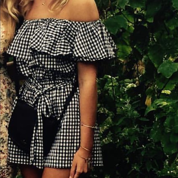 Other - Gingham Romper - Size Medium - worn once!